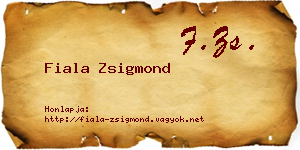 Fiala Zsigmond névjegykártya